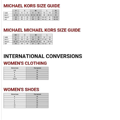 michael kors sneakers size guide|michael kors size guide uk.